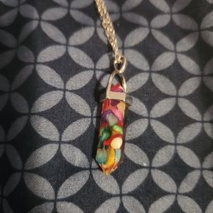Silver rainbow necklace
